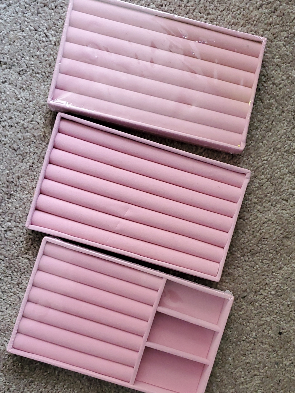 Pink Jewelry Storage Tray Set by